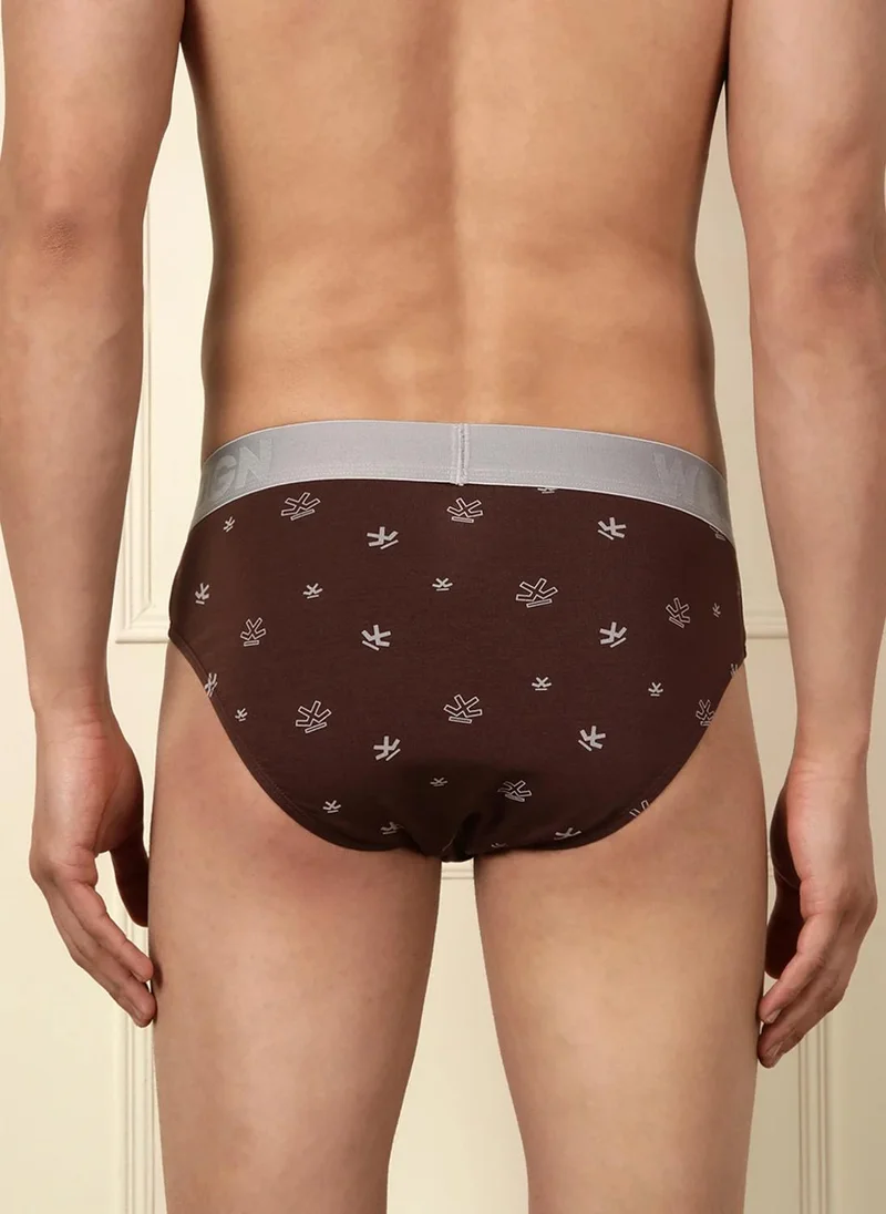 Wrogn Printed Mid Rise Smooth Touch 2-Pack Brief